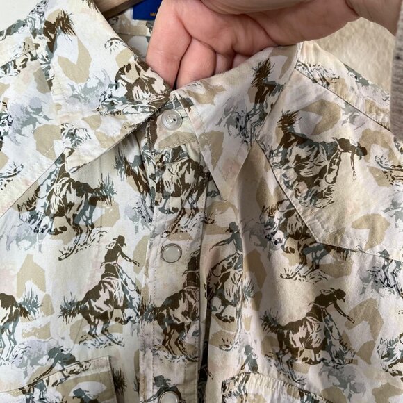 Pendleton Mens Western Pearl Snap Short Sleeve Button-Up Shirt Medium - Picture 4 of 9